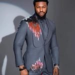 Enofe Men's African Print Blazer (Plum Diamonds)