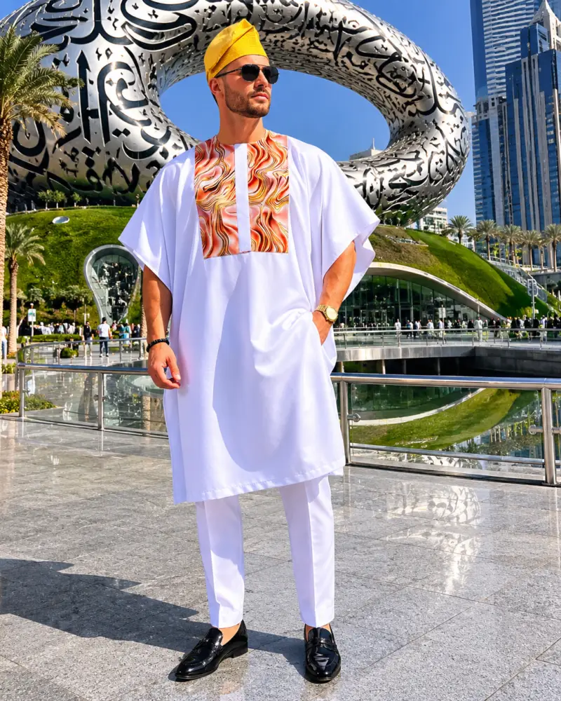 The Alabaster Oasis Luxury Agbada-Dashiki Set