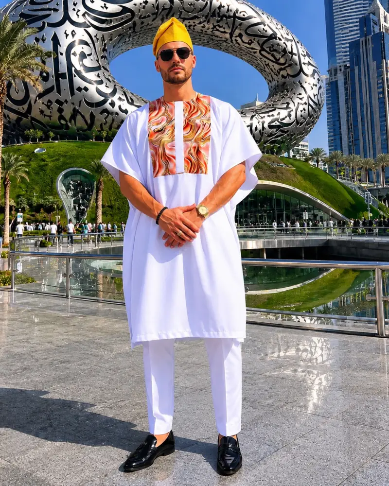 The Alabaster Oasis Luxury Agbada-Dashiki Set