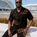 The Obsidian Heritage Camp Collar Shirt - Joush Luxury Menswear - Angle 1