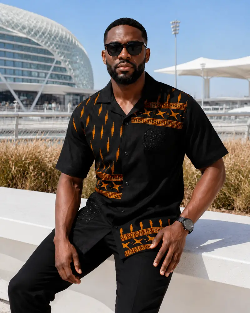 The Obsidian Heritage Camp Collar Shirt