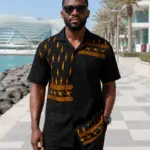 The Obsidian Heritage Camp Collar Shirt - Joush Luxury Menswear - Angle 2