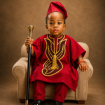 The Little Prince Heritage Agbada Set - Joush Luxury Kids Collection - Angle 2