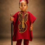 The Little Prince Heritage Agbada Set - Joush Luxury Kids Collection - Angle 1