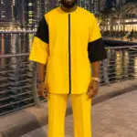 The Nexus Kaftan Set - Joush Luxury African Menswear Dubai - Angle 1