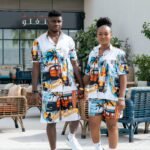 The Horizon Retro Beach Co-ord Set - Joush Luxury Resort Wear - Angle 3