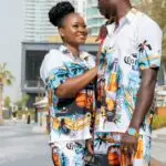 The Horizon Retro Beach Co-ord Set - Joush Luxury Resort Wear - Angle 2