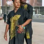 The Imperial Onyx Cashmere Co-ord Set - Joush Luxury African Fashion - Angle 1