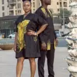 The Imperial Onyx Cashmere Co-ord Set - Joush Luxury African Fashion - Angle 2