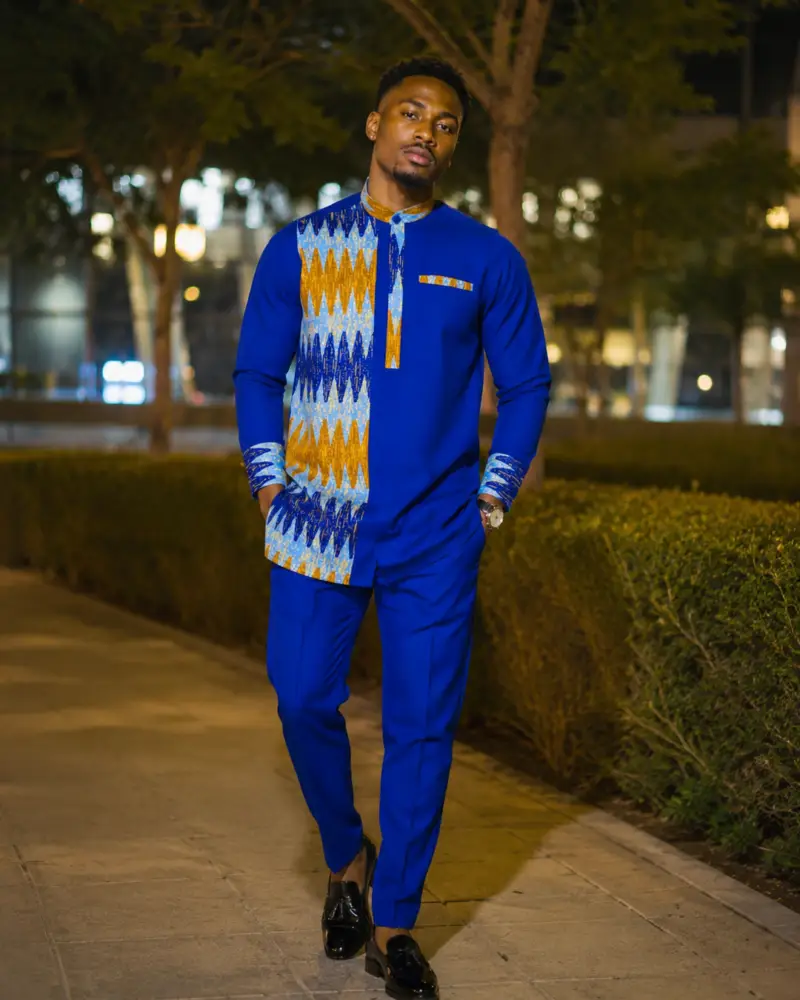 The Royal Blue Heritage Kaftan Set